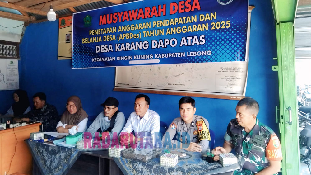 Desa Karang Dapo Atas Laksanakan Penetapan APBDes Tahun 2025