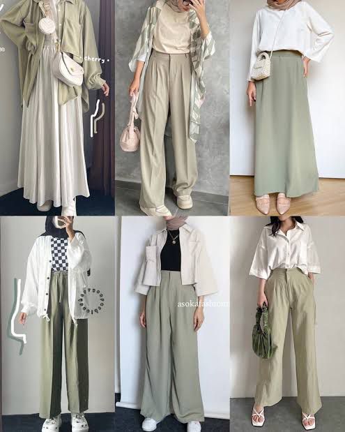 Sage Green Jadi Trend Baju Lebaran 2023, Berikut Cara Mix n Match Outfit Viral ini