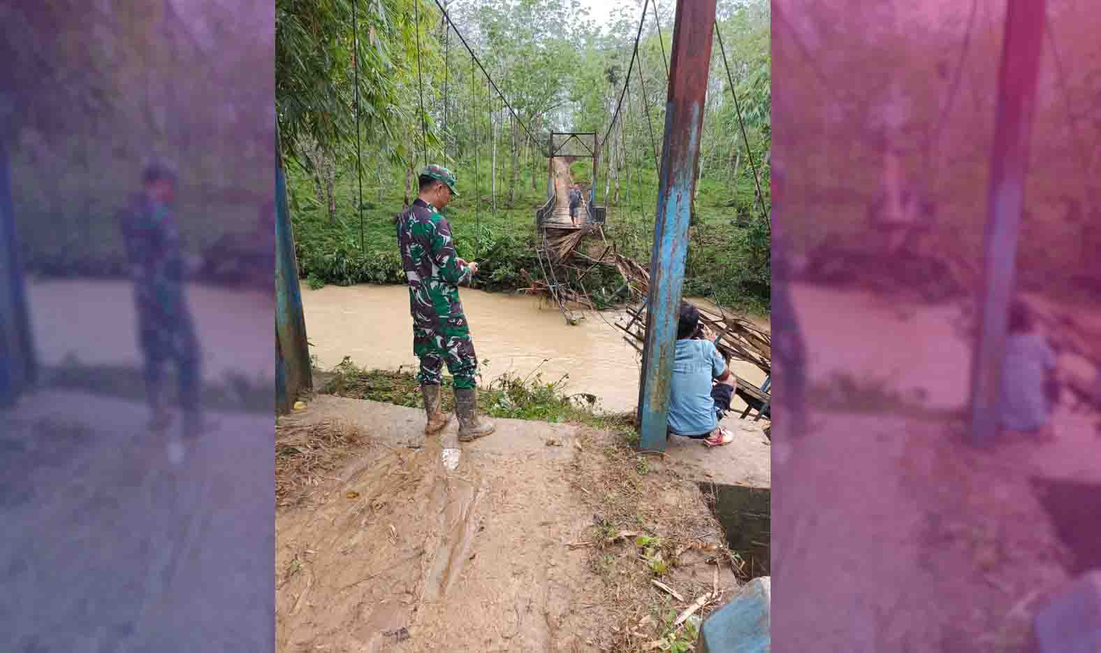 Air Mulai Surut, 30 KK Warga Dusun 3 Gembung Raya Masih Terisolir