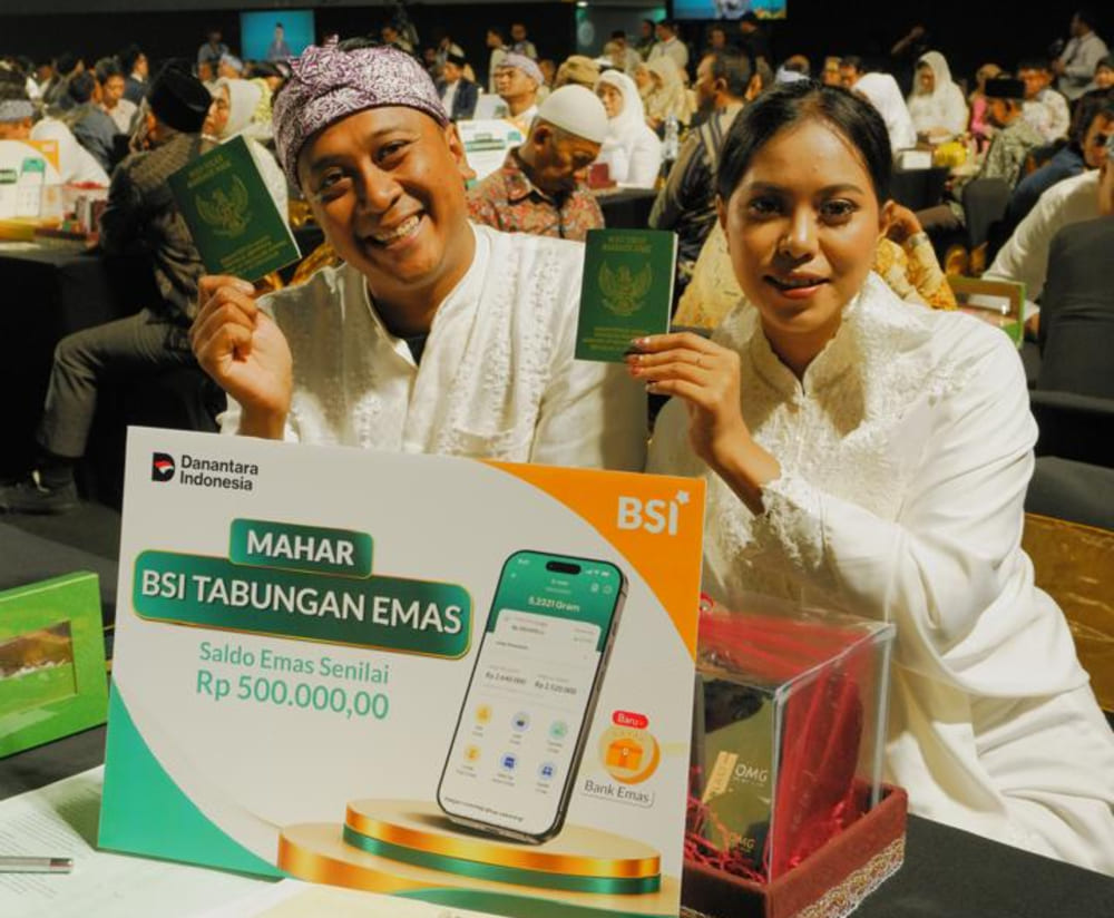 BSI Berikan Mahar Tabungan Emas Melalui Program Nikah Massal