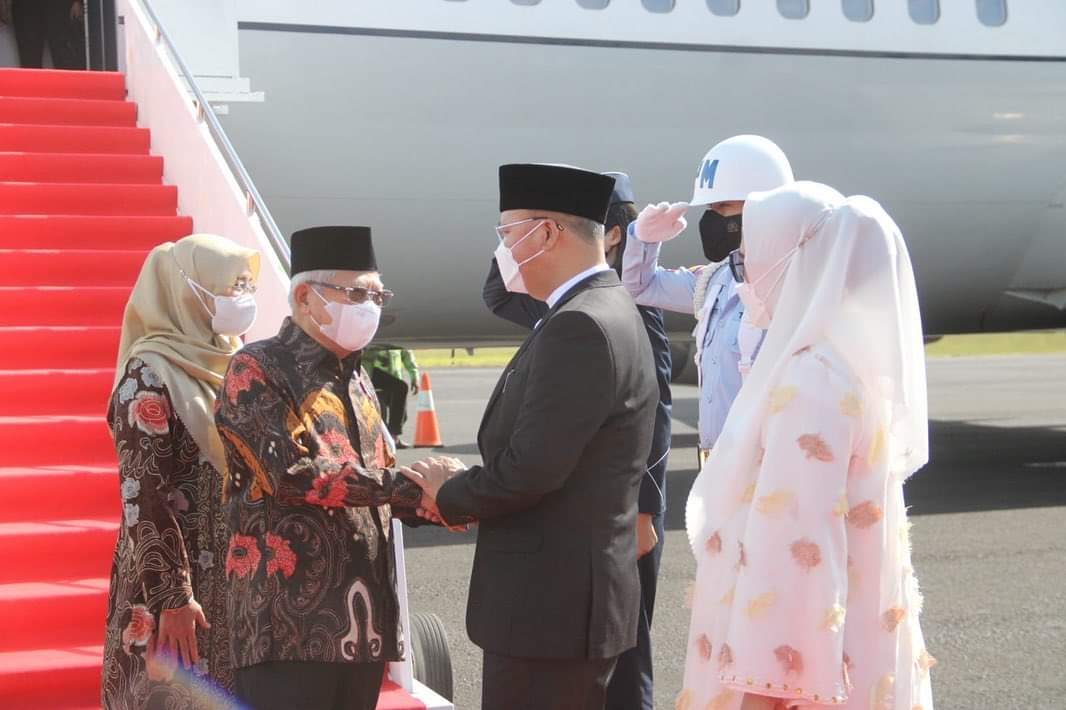 Sore Tadi, Wapres RI KH Ma'ruf Amin Beserta Rombongan Tiba di Bengkulu