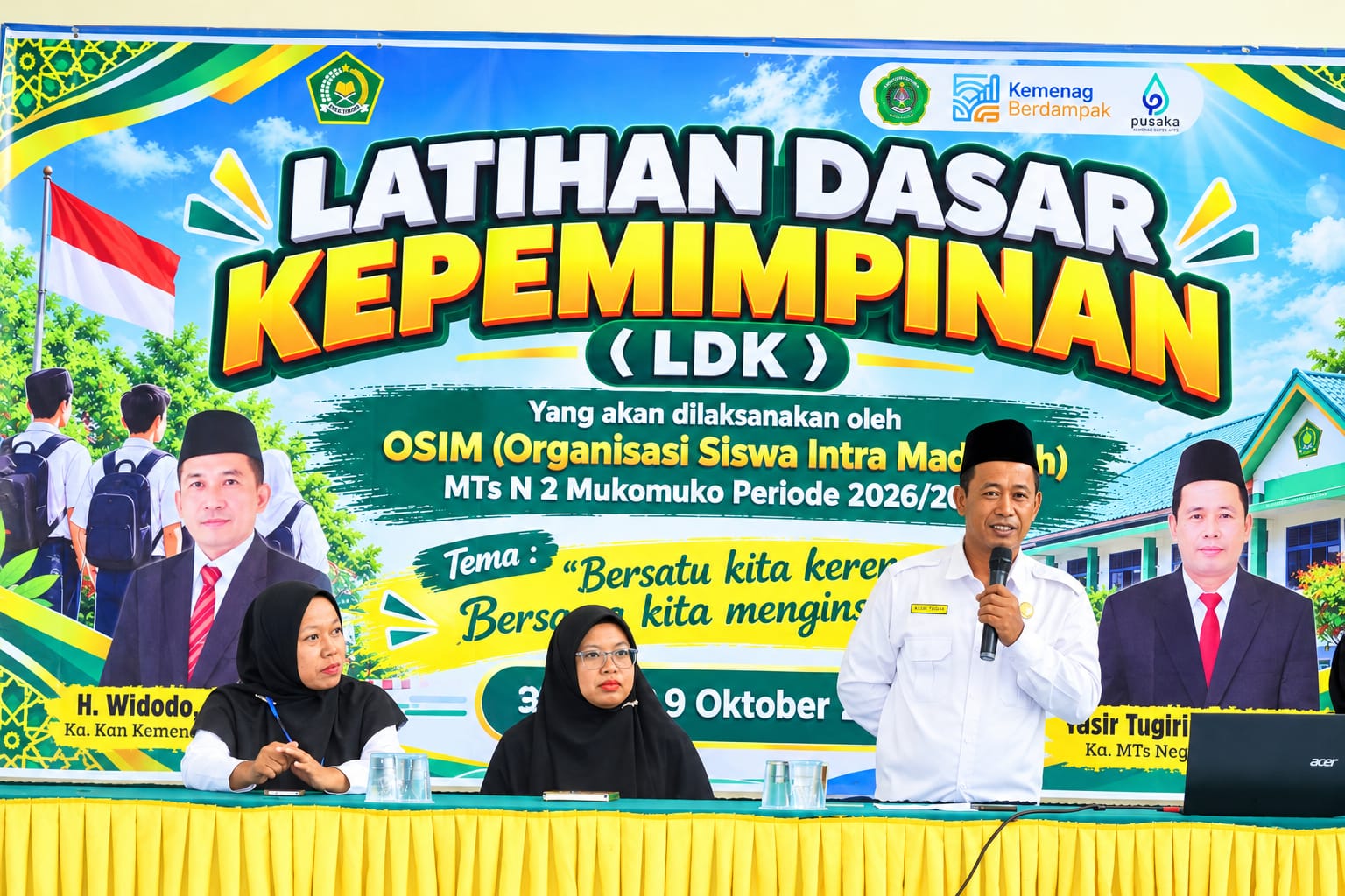 MTsN 2 Mukomuko Perkuat Karakter Kepemimpinan Pengurus OSIM