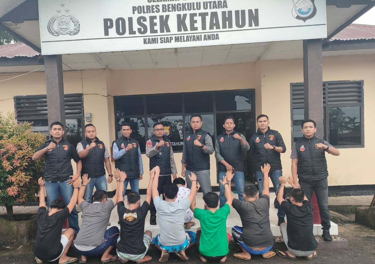 Keroyok dan Aniaya Warga Jabi, 8 Pemuda Diringkus Satreskrim Polsek Ketahun