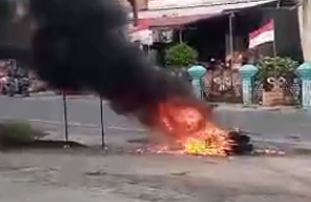 Usai Isi Bensin di SPBU, Motor Thunder Terbakar di D1 Giri Kencana