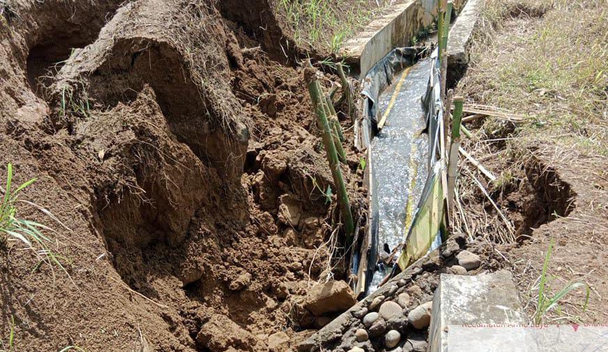 Irigasi Jebol, Belasan Hektare Sawah di Kemumu Terancam Gagal Tanam