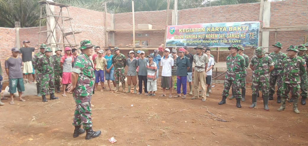 KODIM 0408/BS GELAR KARYA BHAKTI DALAM RANGKA PERINGATI HUT KE-73 KOREM 041/GAMAS TAHUN 2019