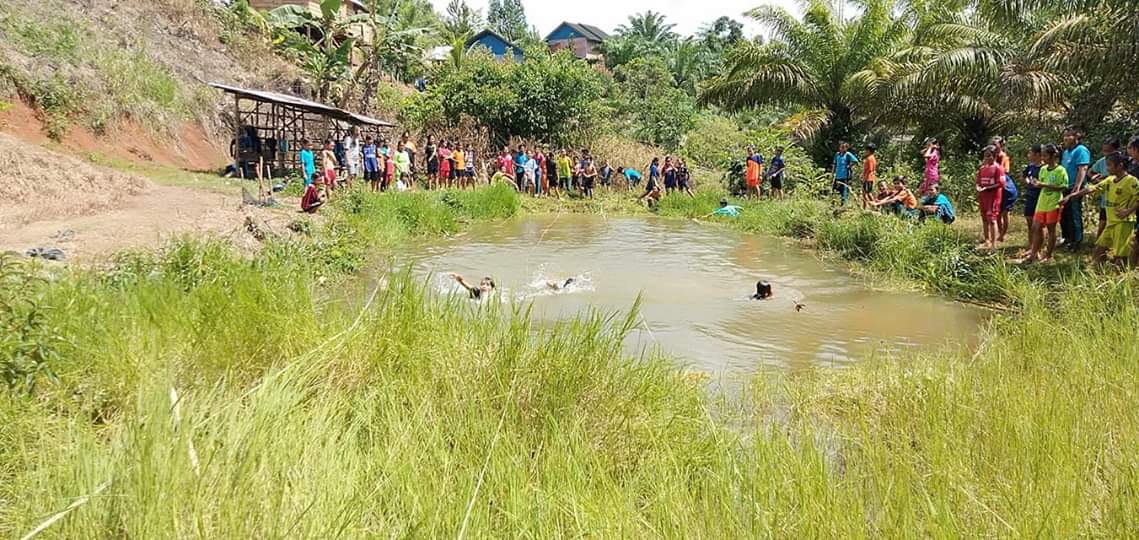 Hadapi O2SN, Siswa SDN 178 BU Latihan di Sungai