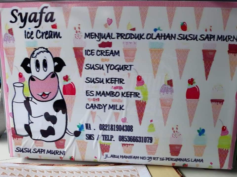 Syifa Ice Cream, Produk Olahan Susu Murni