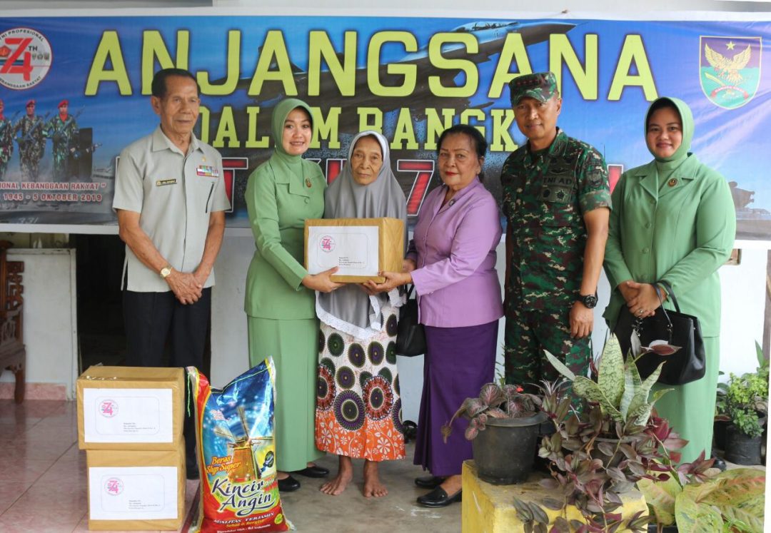 Sambut HUT TNI ke-74, Korem 041/Gamas Anjangsana