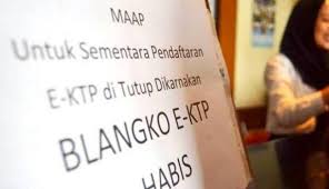 Dukcapil Kesulitan Dapat Blanko e-KTP