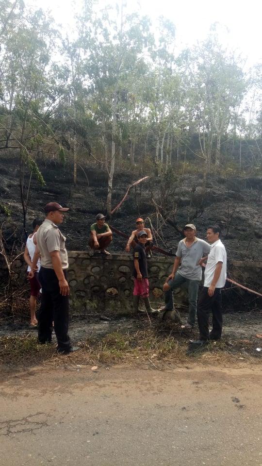 Lahan Kebun Terbakar, Tripika Ikut Turun