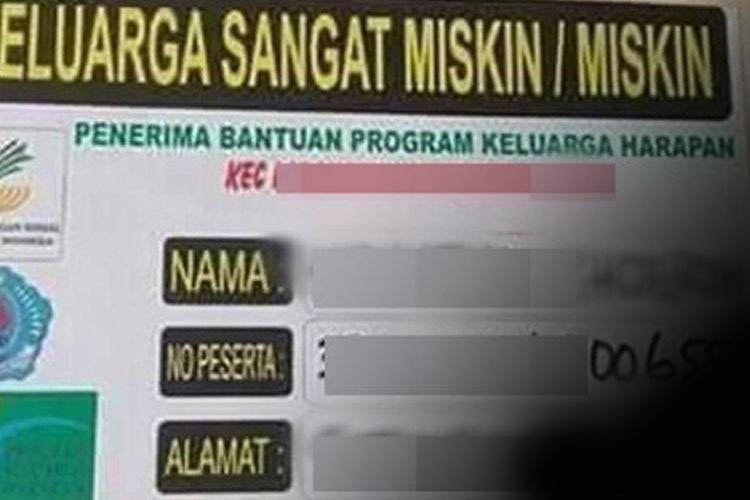 Penerima Bantuan Ditempel Stiker Miskin