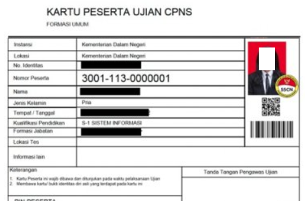 Cetak Kartu Peserta CPNS Ditunda