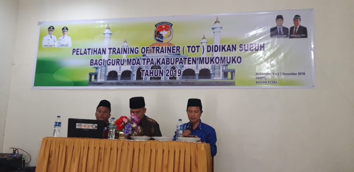 Pemkab Kerdilkan Pelatihan TOT Didikan Subuh