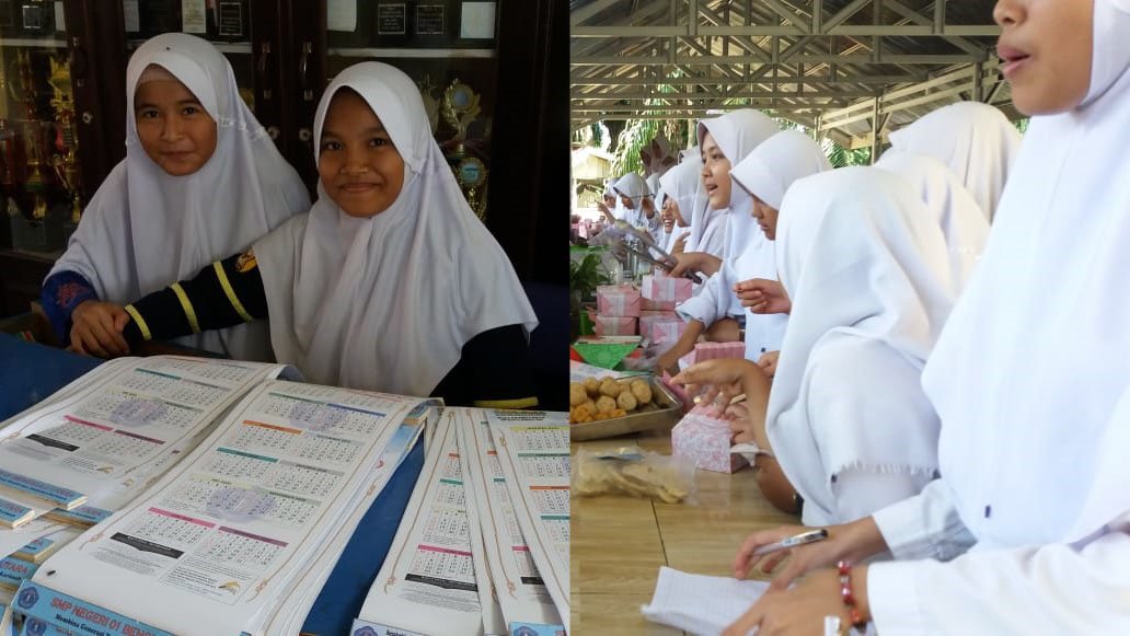 Kreativitas Siswa/i SMPN 01 BU, Dukung Pembangunan Masjid