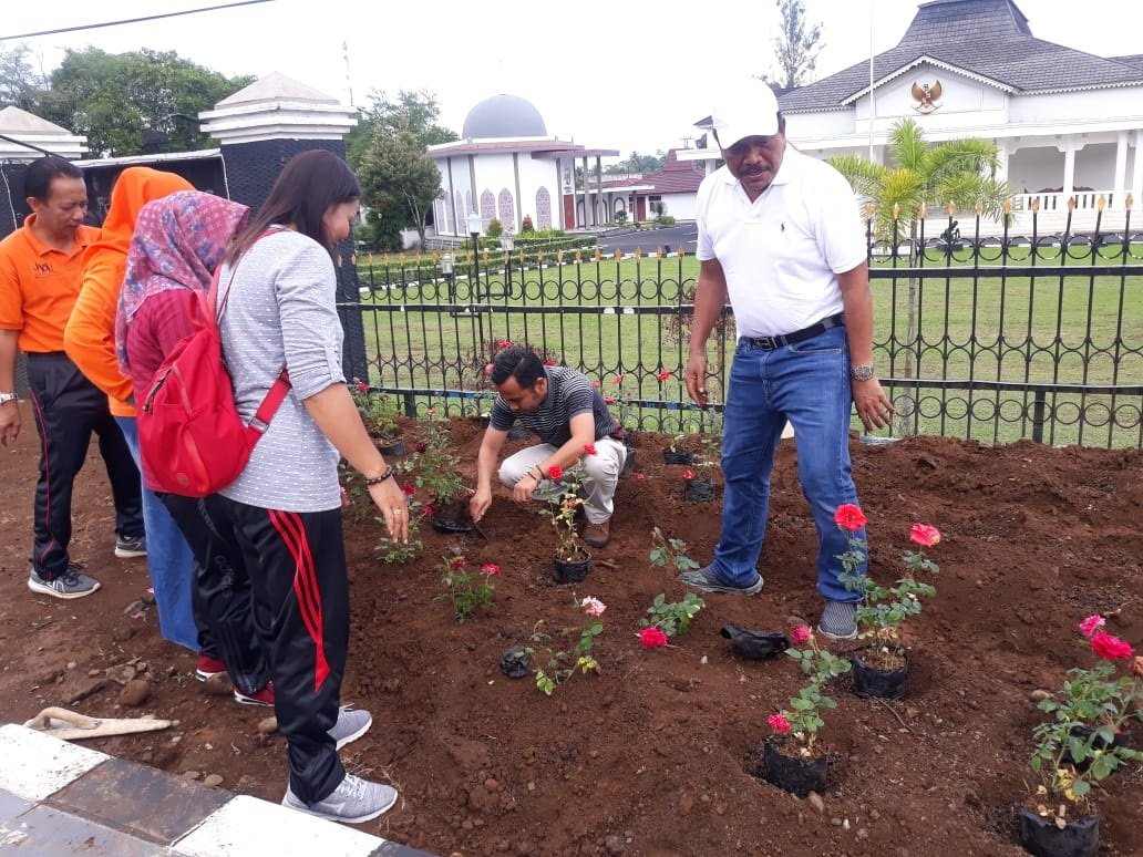 Lingkungan Hijau, Bupati Tanam Mawar