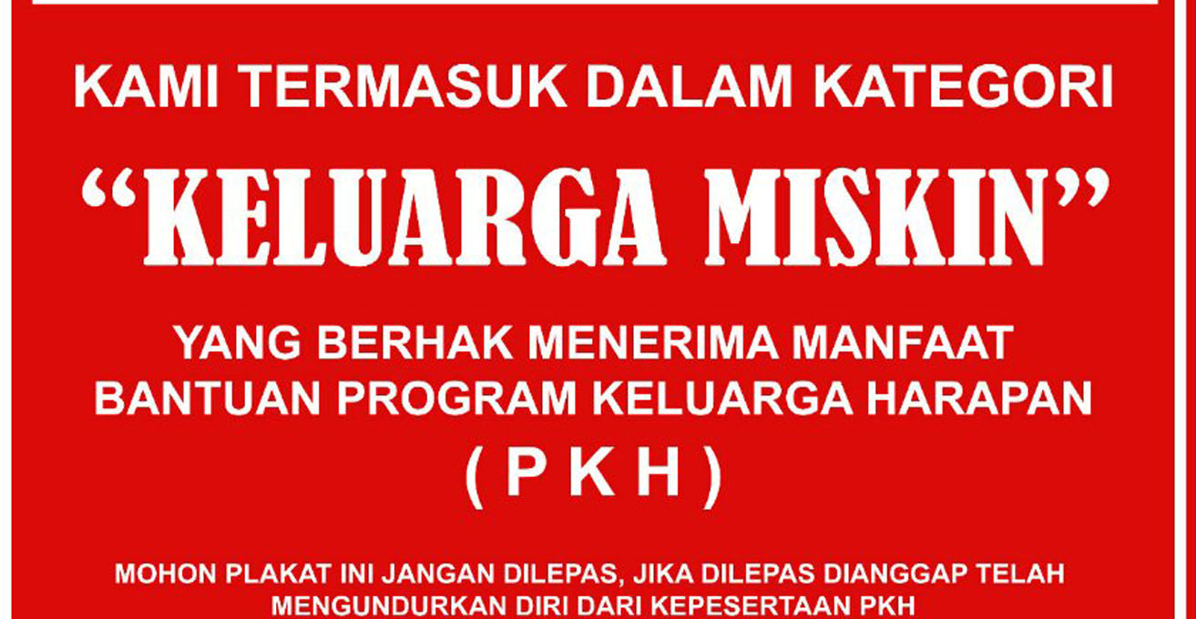 Belum Ada Pemasangan Stiker Miskin