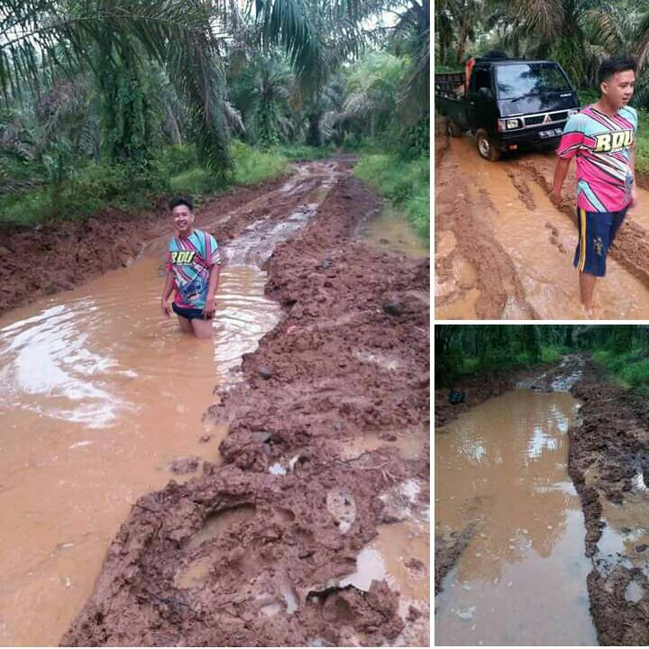 Jalan Berlumpur, Desa Manganyau Terisolir