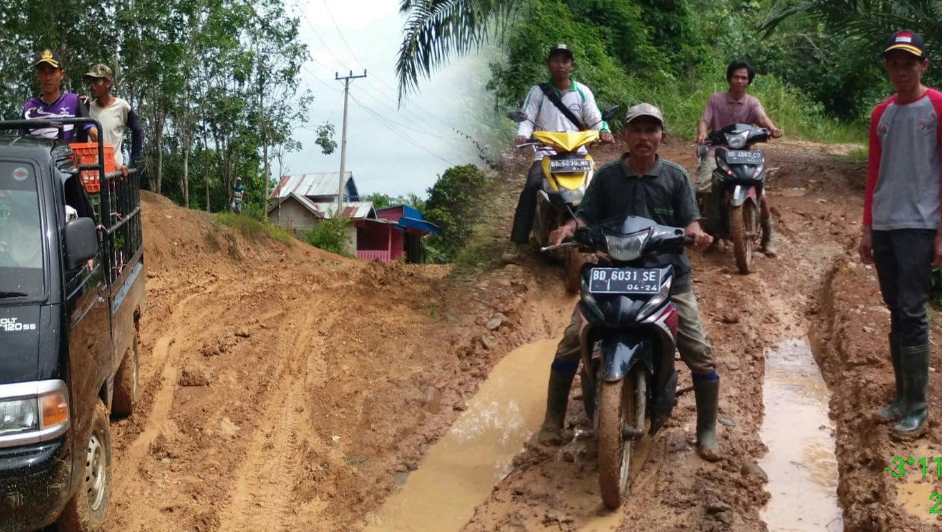 Jalan Berlumpur, Warga Kinal Jaya Butuh Perhatian