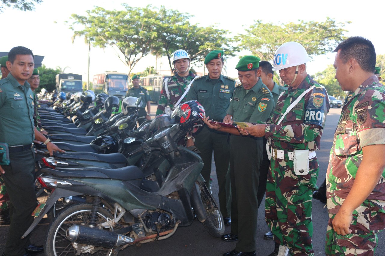 Kendaraan Dinas Korem 041/Gamas Diperiksa