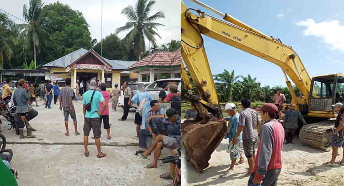 Tolak Galian C, Warga Suka Negara Kepung Kantor Desa