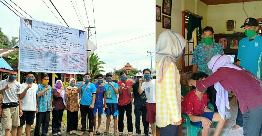 Sayangi Warganya, Pemdes Pasar Kerkap Bagi Ribuan Masker