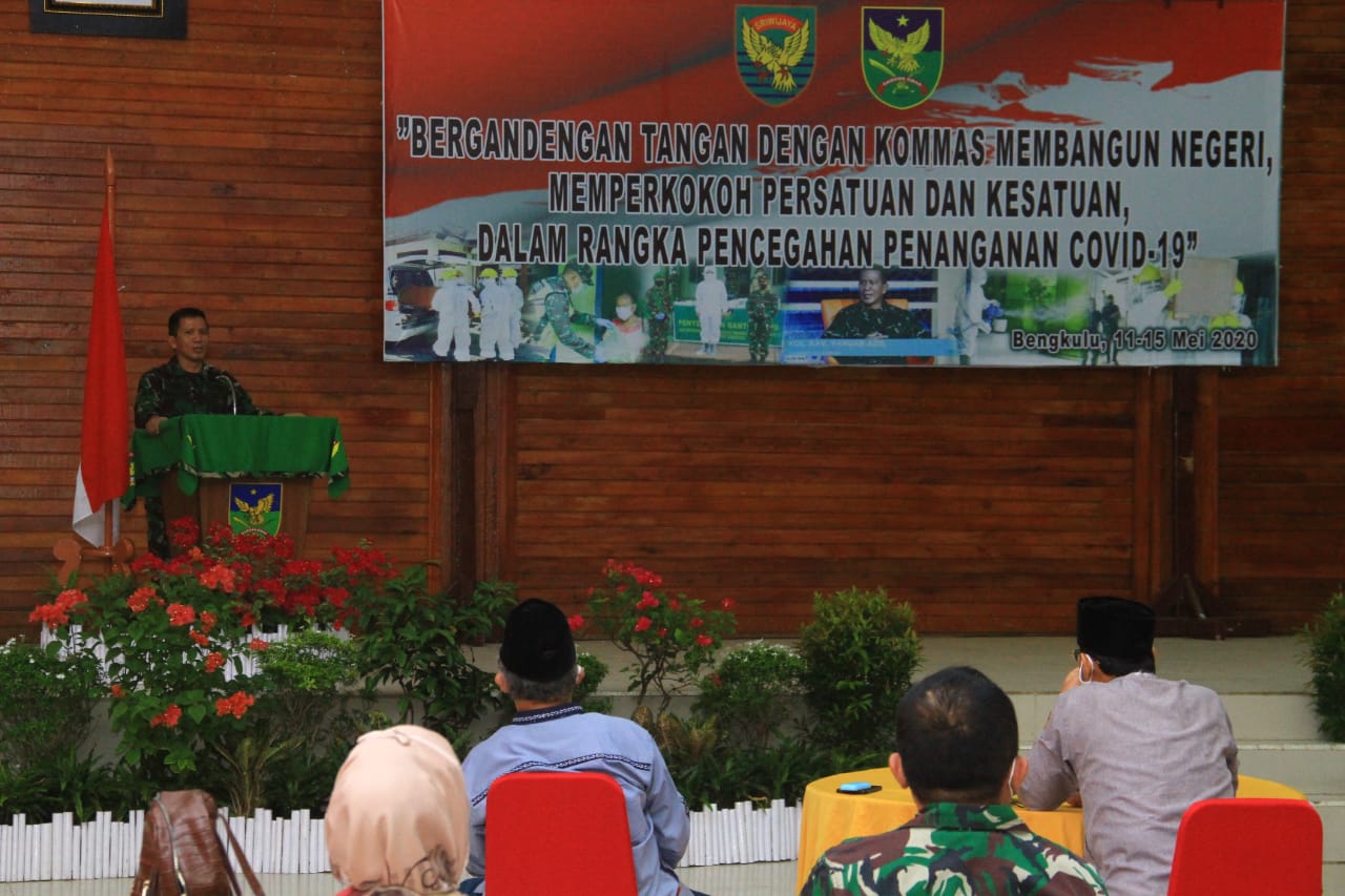 Korem 041/Gamas Ajak Komnas Berperan Cegah Tangkal Covid-19