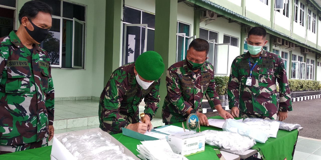 Korem 041/Gamas Terima Bantuan APD Dari Kemenhan RI