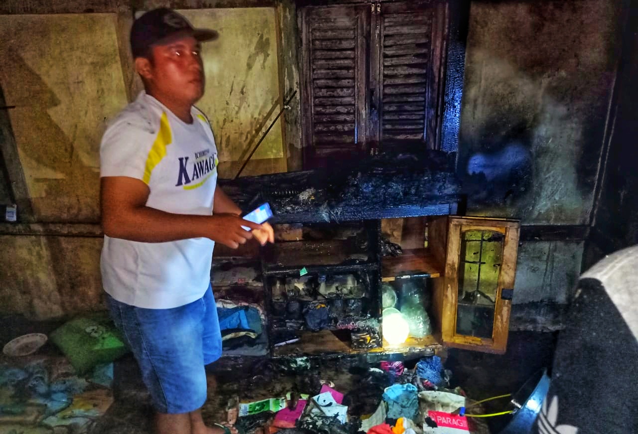 Mati Lampu, Rumah Warga Lubuk Pendam Nyaris Terbakar