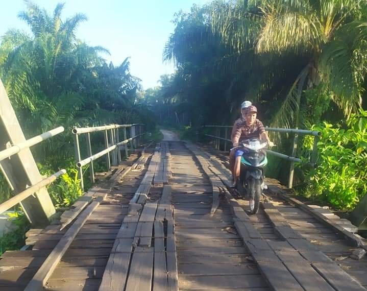 Jembatan Desa Lubuk Sanai Makin Mengkhawatirkan