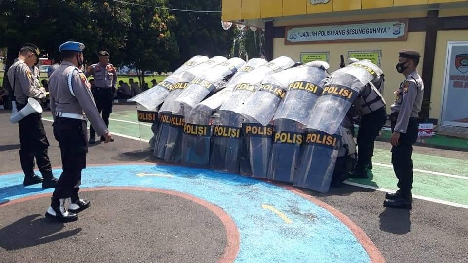 Polisi Geber Latihan Dalmas