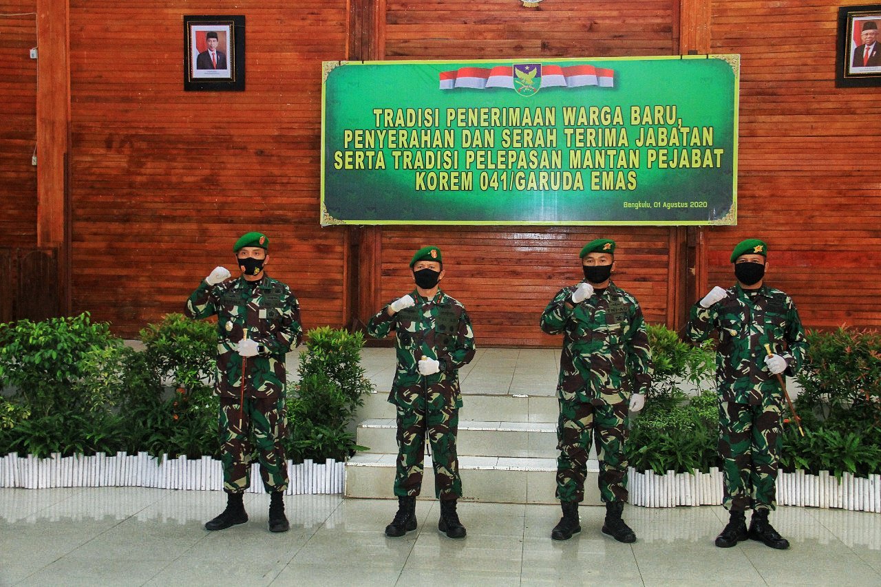 Terima Warga Baru, Danrem 041/Gamas Minta Tingkatkan Kinerja