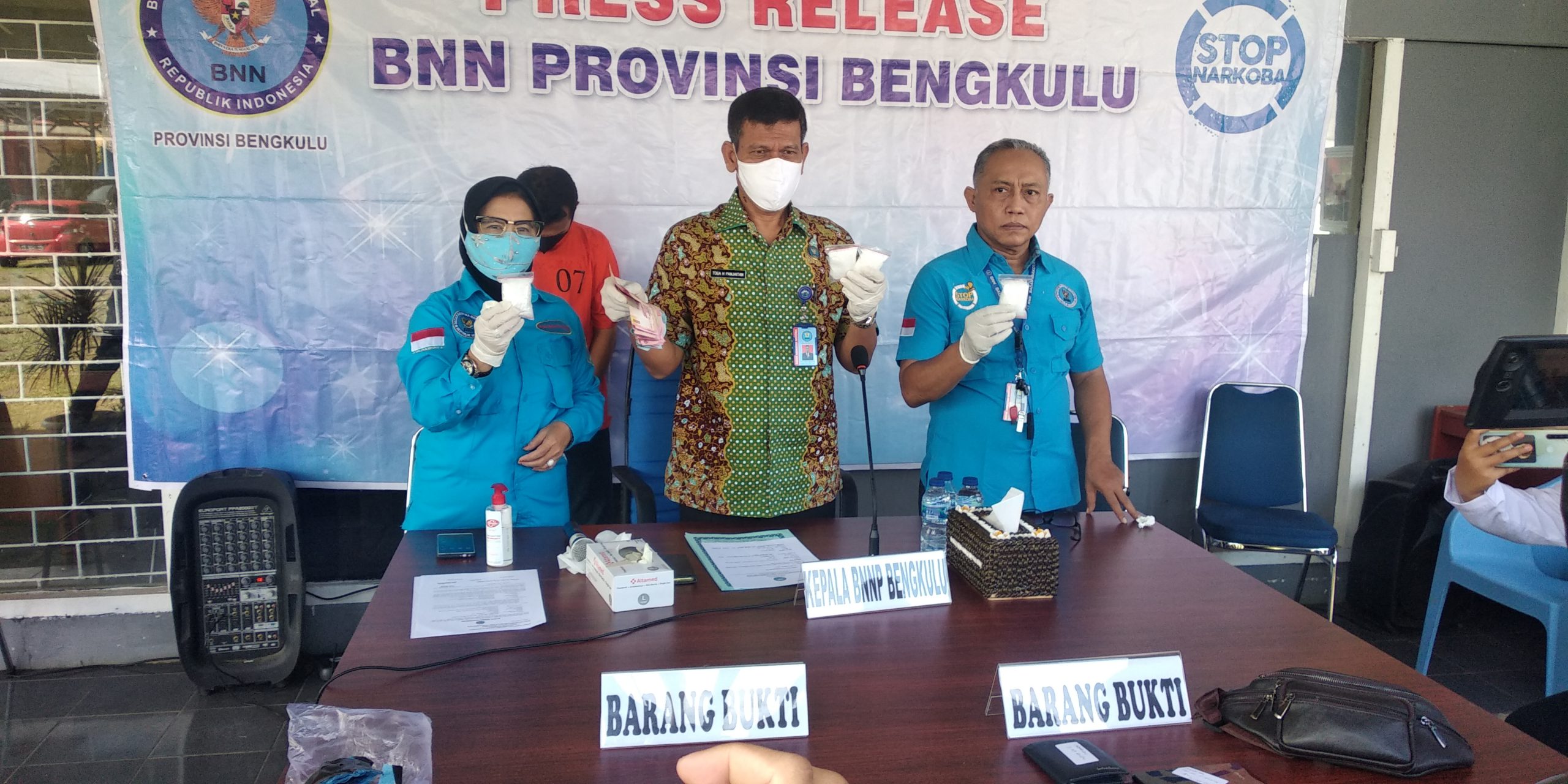 BNNP Bengkulu Tangkap Kurir Sabu Asal Pekan Baru