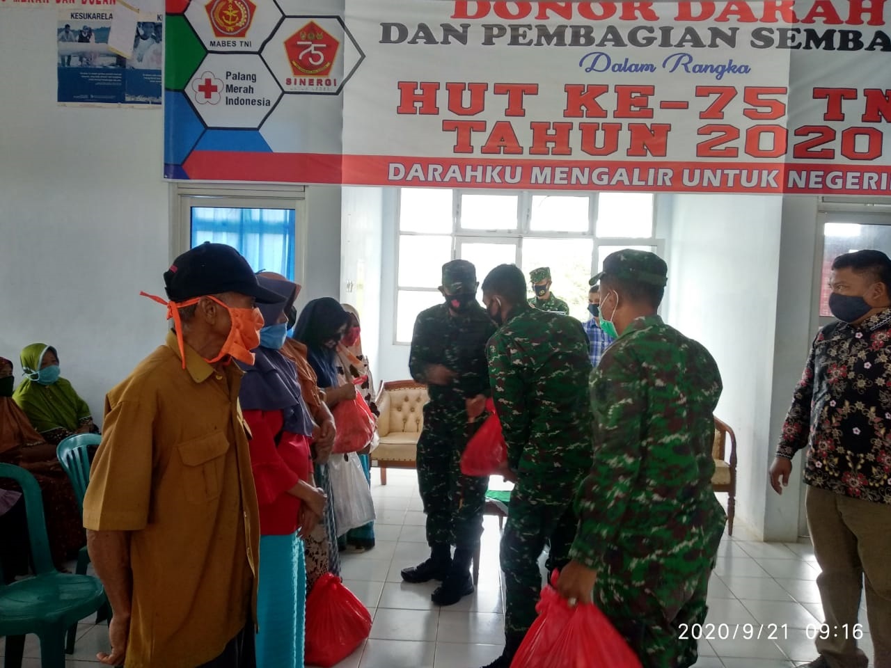 Sambut HUT TNI, Kodim 0423/BU Donor Darah