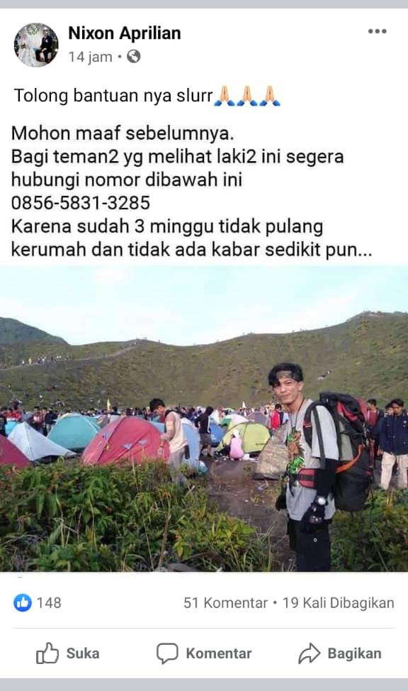 Pamit Cari Kerja, Pemuda ini Menghilang