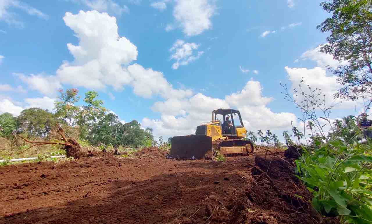 TMMD 2021, Kodim 0423/BU Buka Akses Jalan Antar Desa