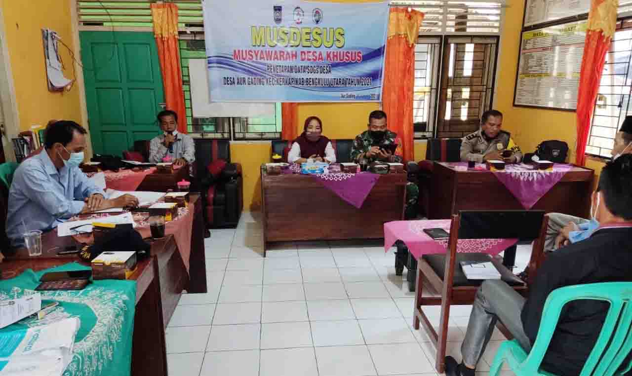 Tuntaskan Pendataan SDGs, Pemdes Aur Gading Gelar Musdesus