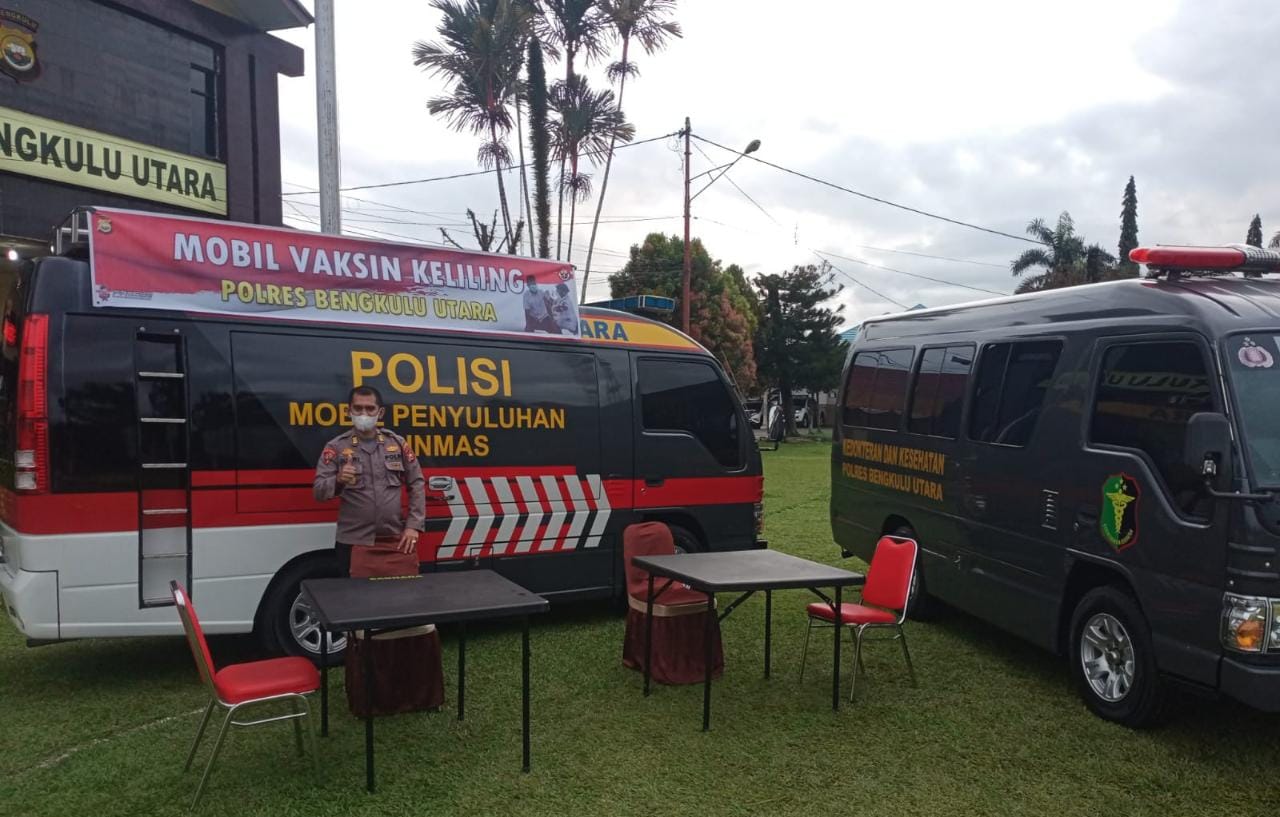 Polres Bengkulu Utara Siapkan Dua Mobil Vaksin Keliling