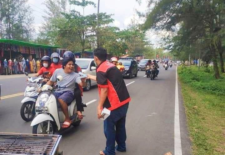 Meriahkan HUT RI, Komunitas ICSF  Bengkulu Bagikan Masker Gratis