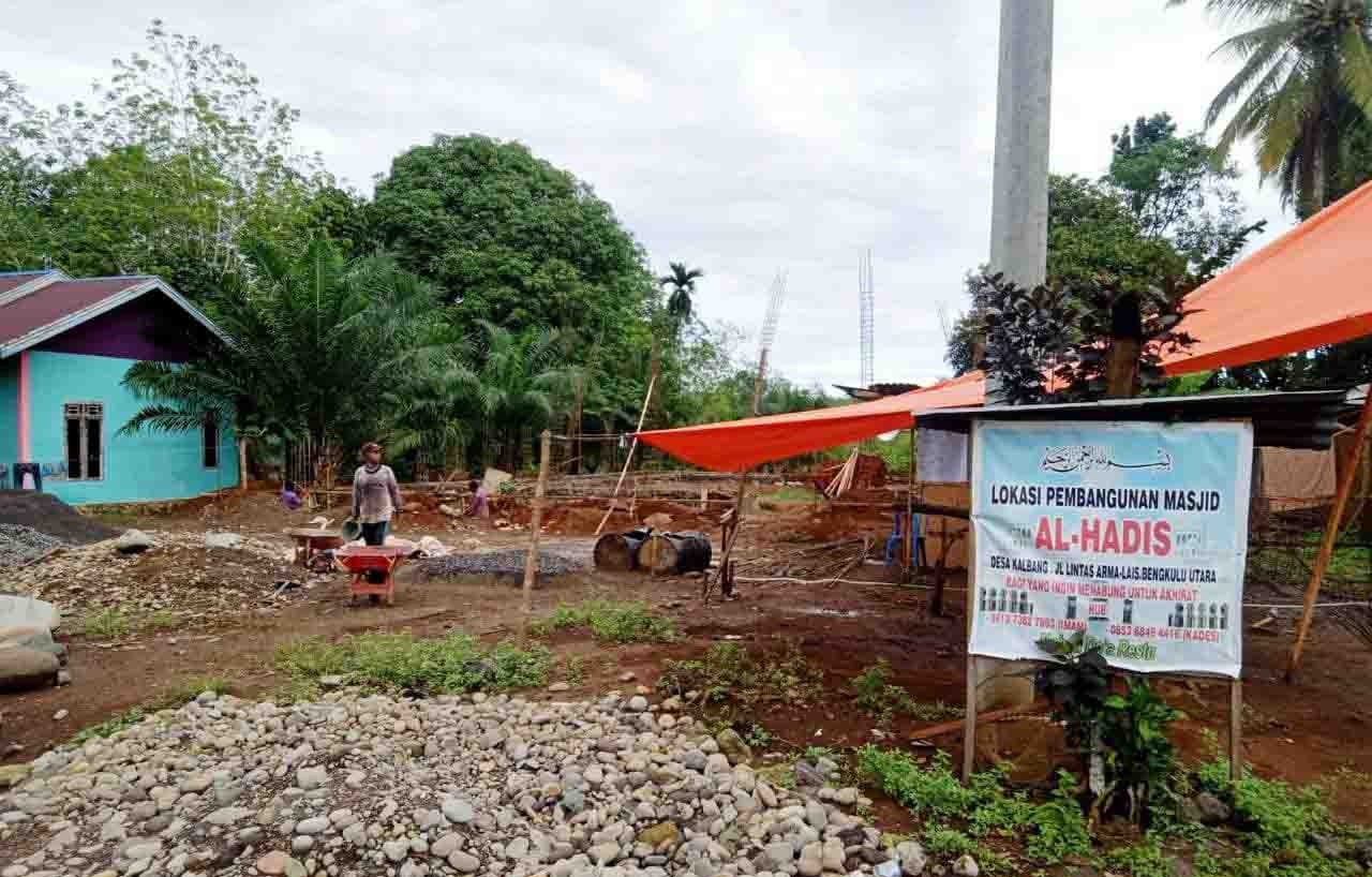 Ladang Infaq, Warga Dusun 3 Kalbang Bangun Masjid Al Hadis