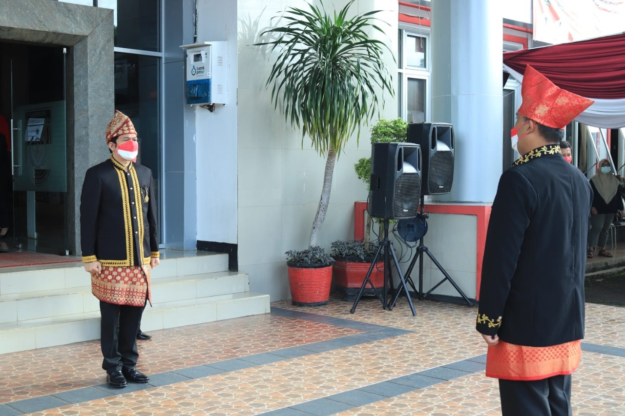 Sederhana, Wabup Arie Pimpin Upacara HUT Kota Arga Makmur