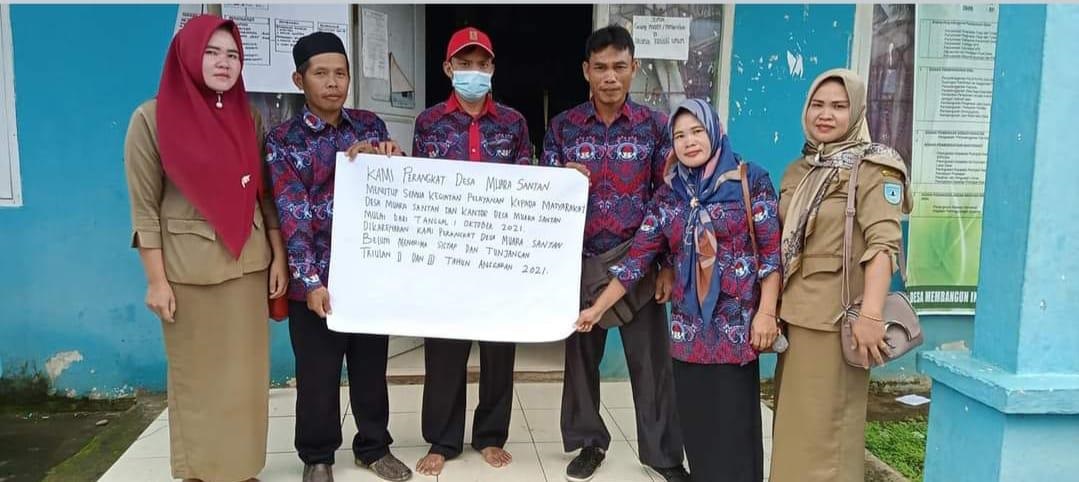 Belum Digaji, Perangkat Desa Tutup Pelayanan Kantor Desa