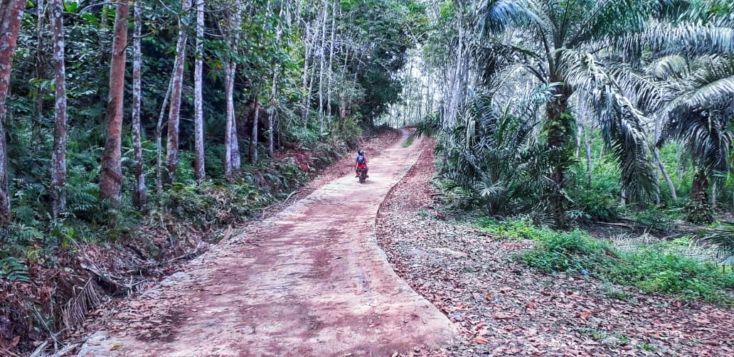 Pemdes Tanjung Aur Realisasikan Pembangunan Jalan Rabat Beton