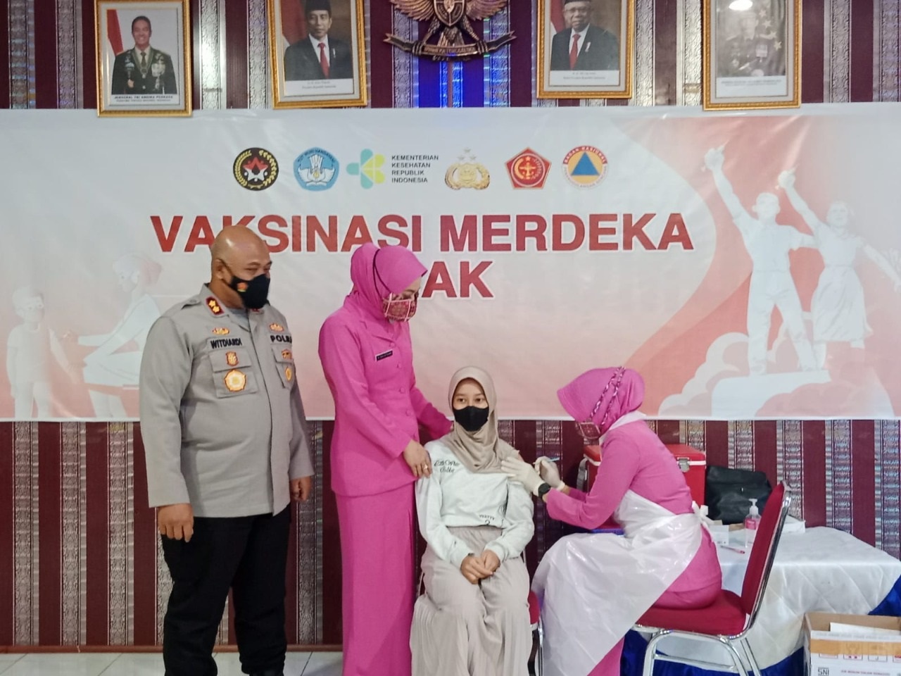 Polres dan Kodim 0428/Mukomuko Percepat Vaksinasi Anak