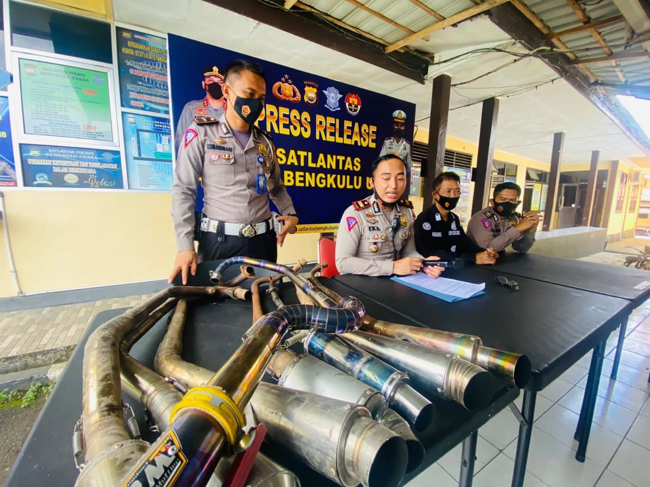 Polisi Sita Belasan Knalpot Brong