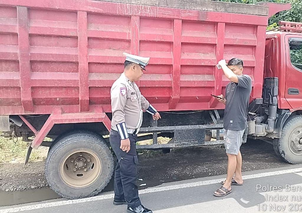 Meresahkan, Polres Bengkulu Utara Tertibkan Truk Gunakan Kenalpot Racing 