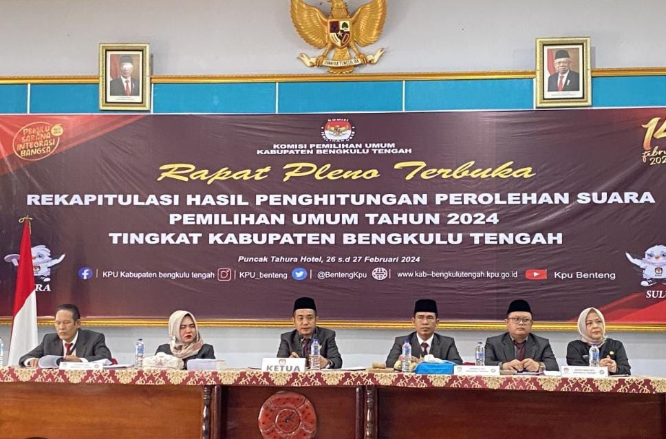 KPU Tetapkan 25 Anggota DPRD Terpilih di Kabupaten Bengkulu Tengah 