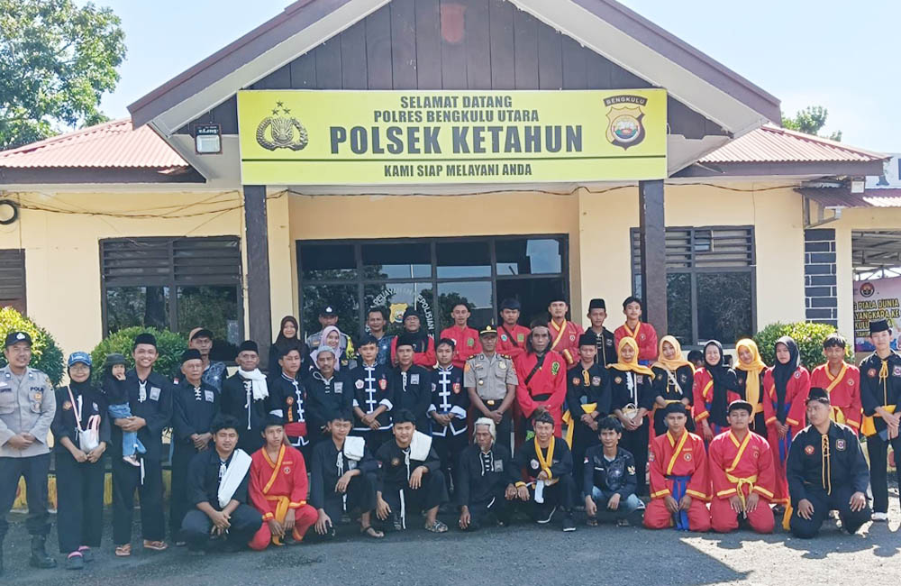 Polsek dan Perguruan Silat Pererat Kebersamaan, Jaga Kondusivitas Wilayah