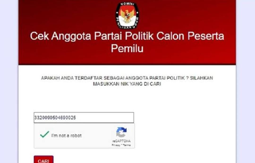 Gak Perlu Repot , Ini Cara untuk Cek NIK yang Terdaftar di Parpol