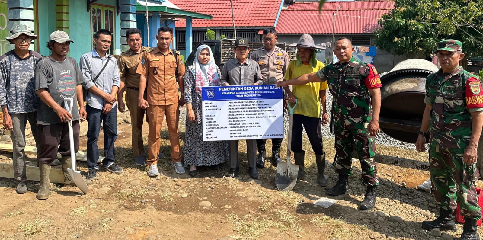 Pemdes Durian Daun Laksanakan Titik Nol Pembangunan, Ini Pesan Kades